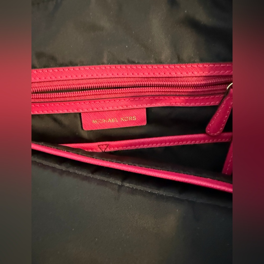 Michael Kors Black Tote with Pink Accents - Picture 9 of 9